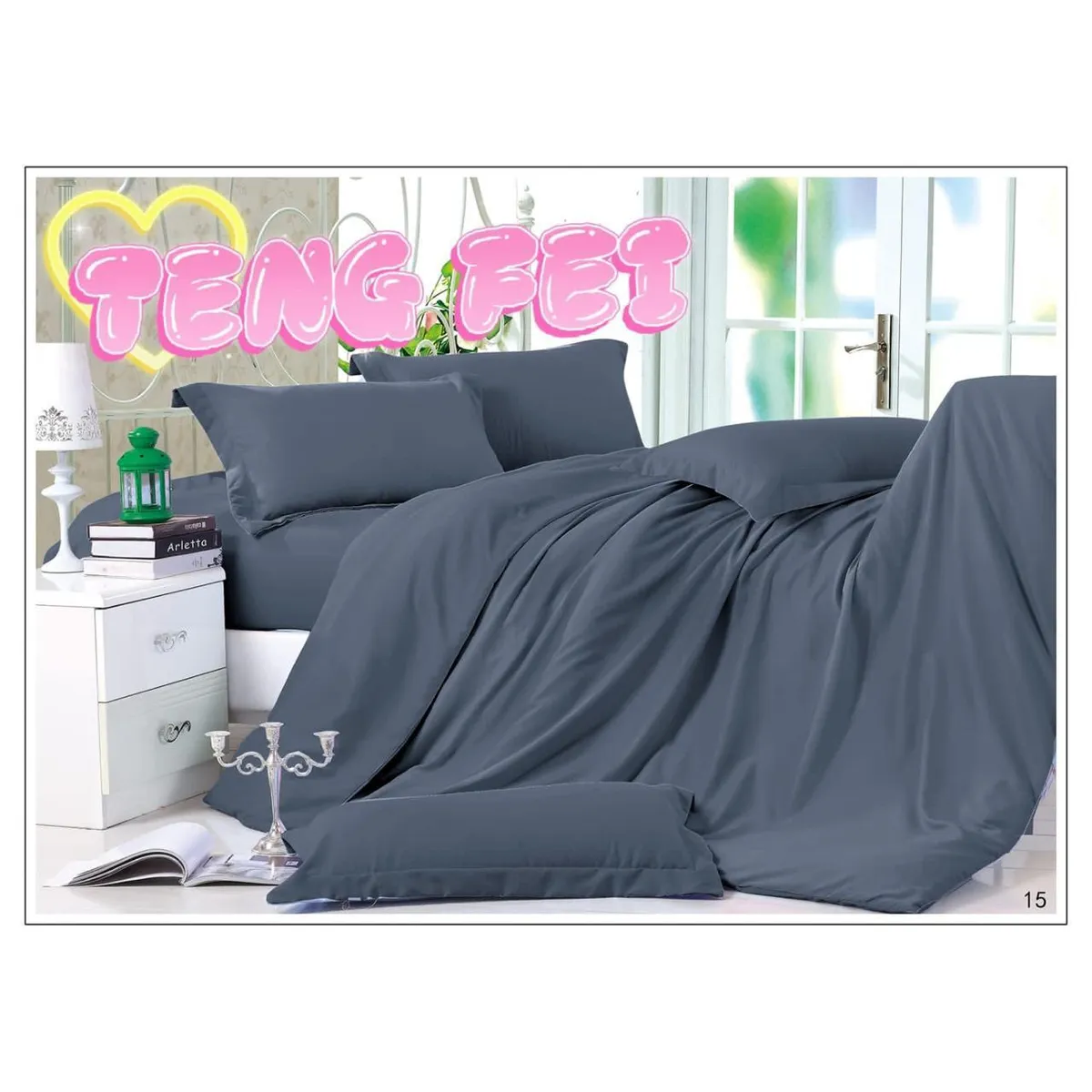 GENERICO - JUEGO DE SÁBANA UNICOLOR 2p