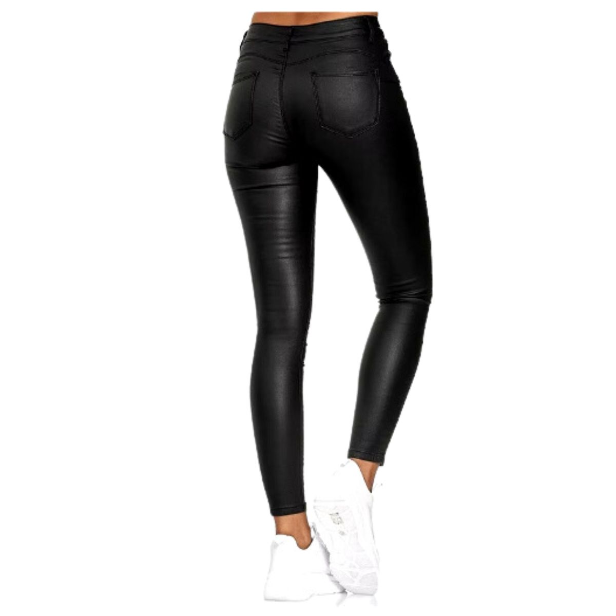 D'JOE - Pantalon Ecocuero Pu Tiro Alto Mujer