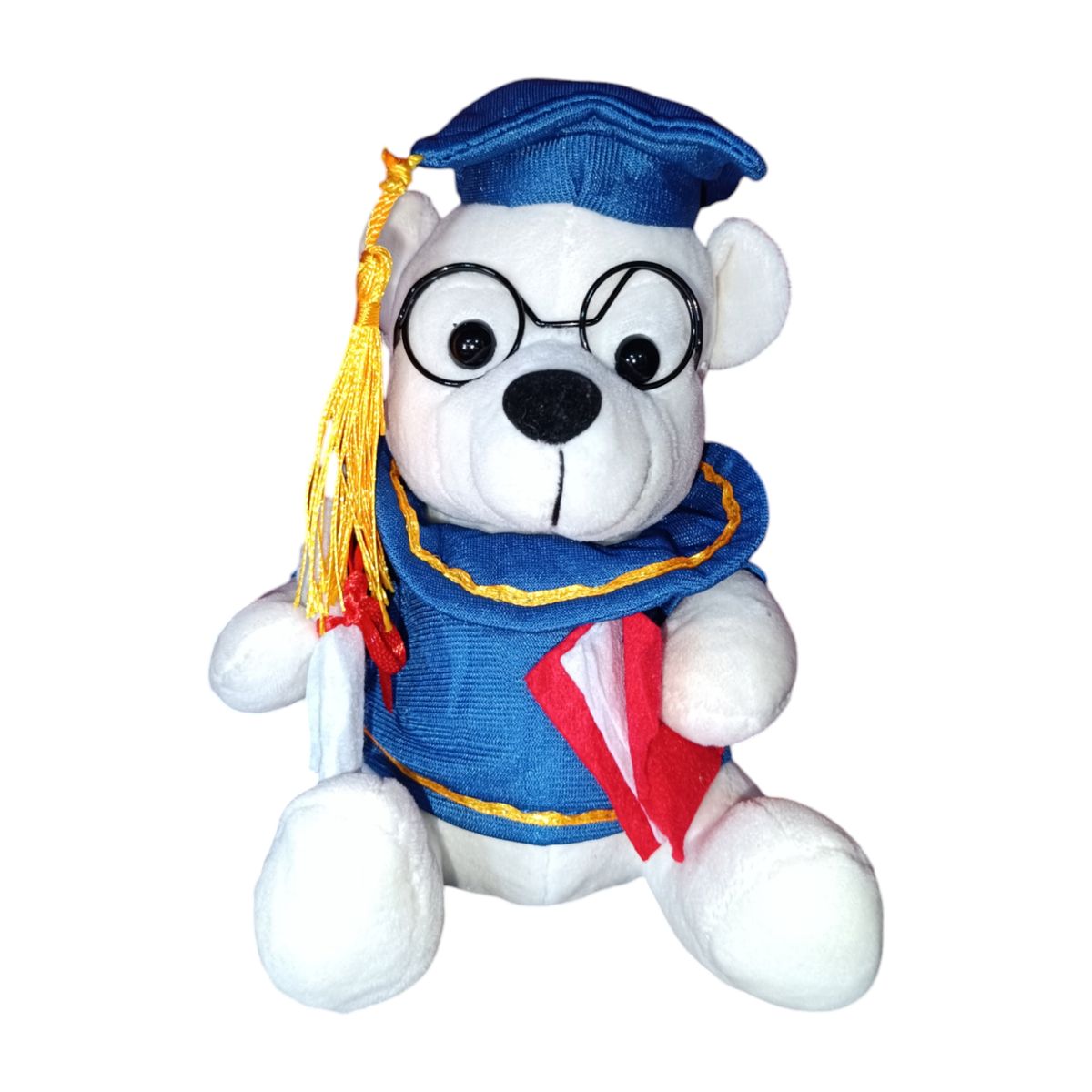 GENERICO - Osito Graduado, Peluche De Graduación, Oso azul 20 cm.