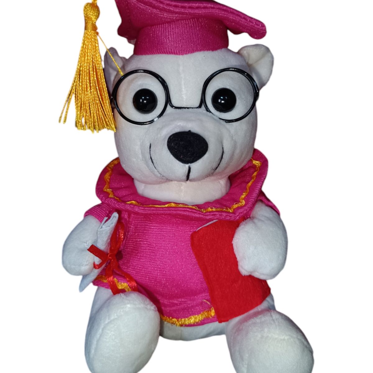 GENERICO - Osito Graduado, Peluche De Graduación, Oso rosa 20 cm.