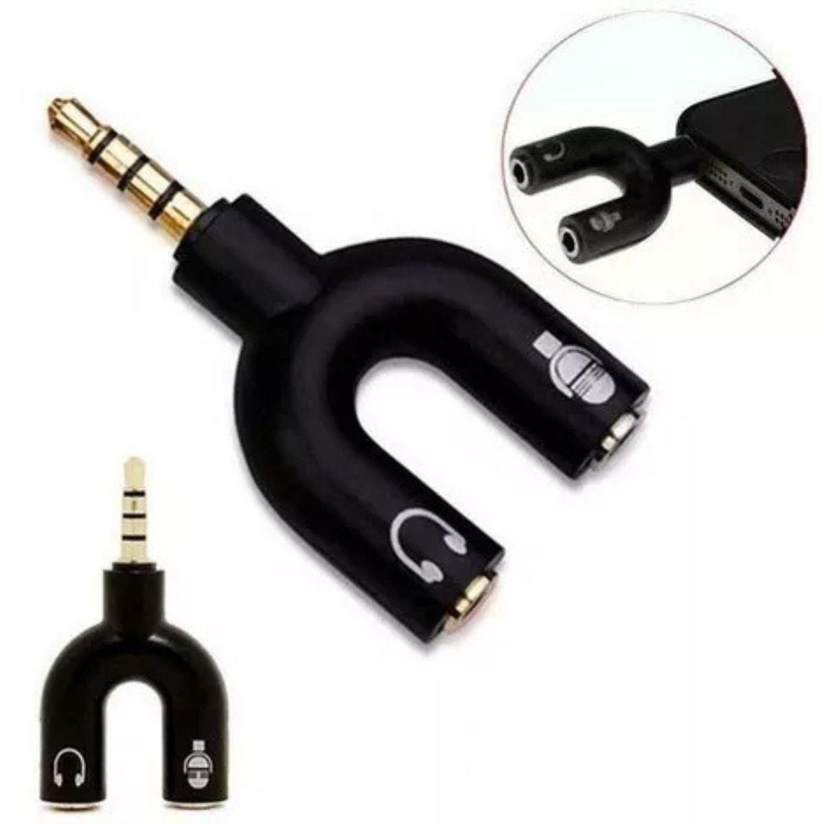 GENERICO - Adaptador Divisor de Audio 2 Posiciones