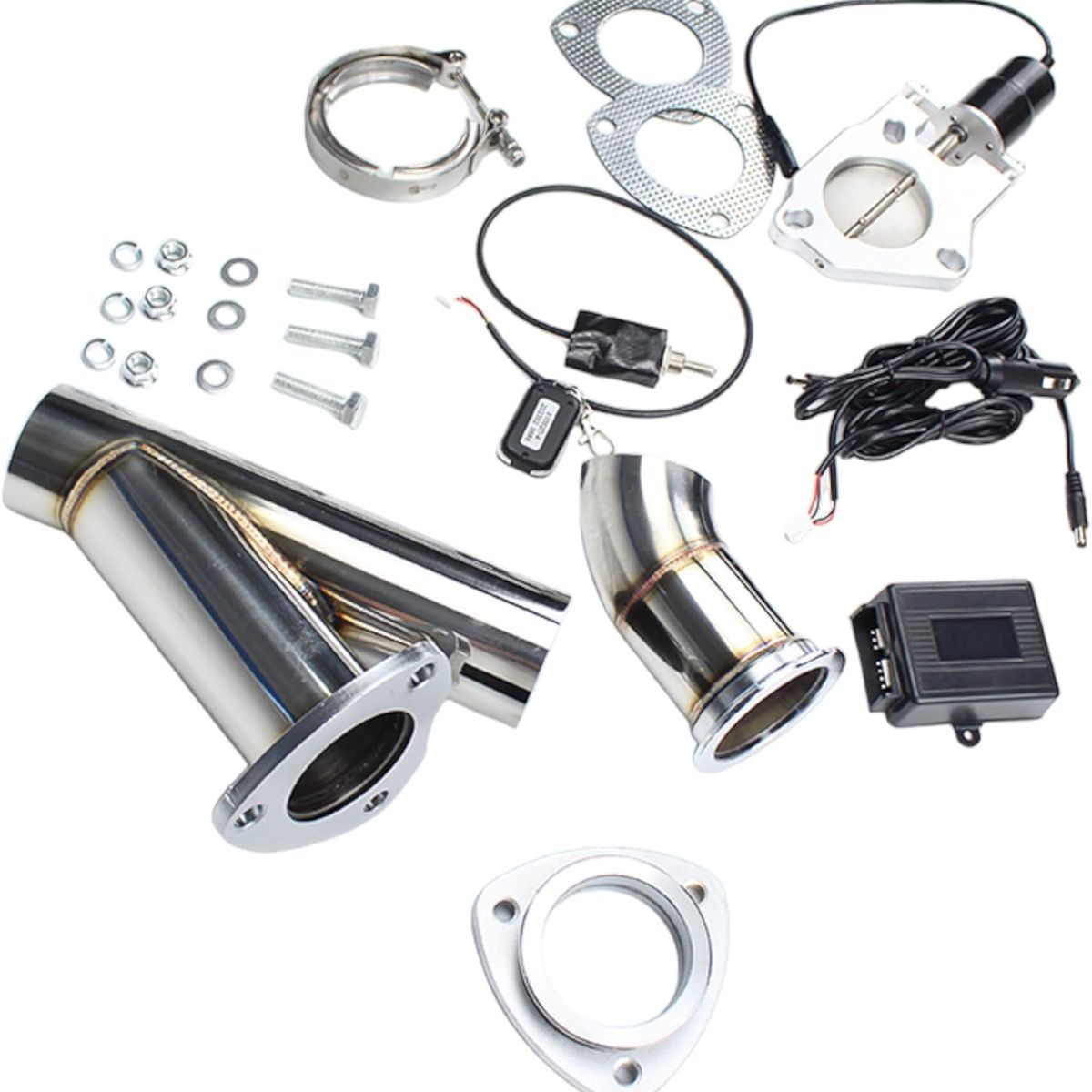 KUANGYE - Cut Out 2 PuLG Exhaust Escape Libre + Control Remoto