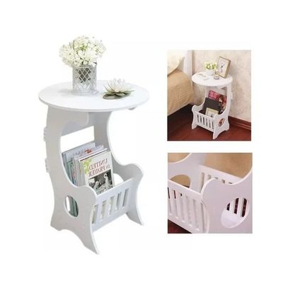 Imagen 2 del producto 2 Mesas Auxiliares Pequeña Revistera Adorno Decoración Multiuso.