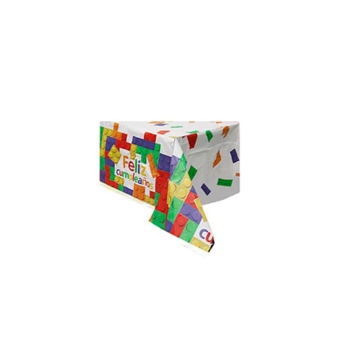 GENERICO - Mantel De Papel Lego Feliz Cumpleaños 120x180cm