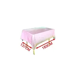 GENERICO - Mantel Rosa Con Puntos 137x183cm
