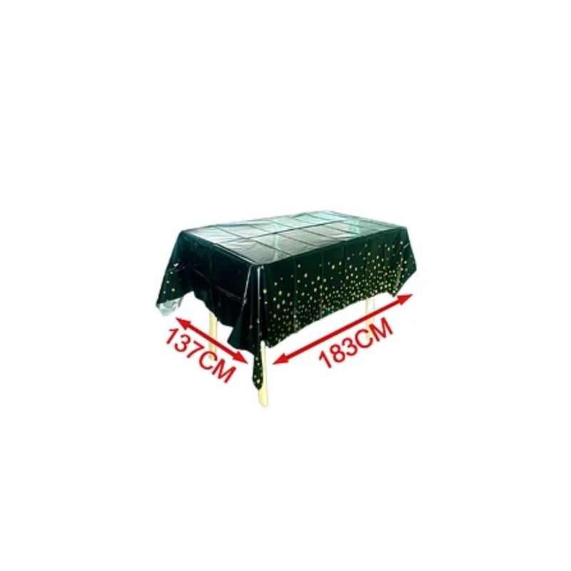 GENERICO - Mantel Negro Con Estrellas 137x183cm