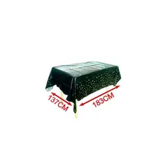 GENERICO - Mantel Negro Con Estrellas 137x183cm