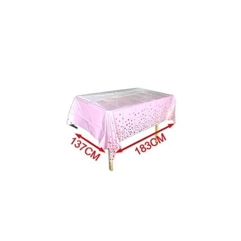 GENERICO - Mantel Rosa Con Estrellas 137x183cm