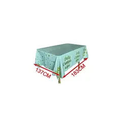 GENERICO - Mantel Blanco Feliz Cumpleaños 137x183cm