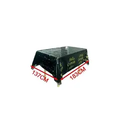 GENERICO - Mantel Negro Feliz Cumpleaños 137x183cm