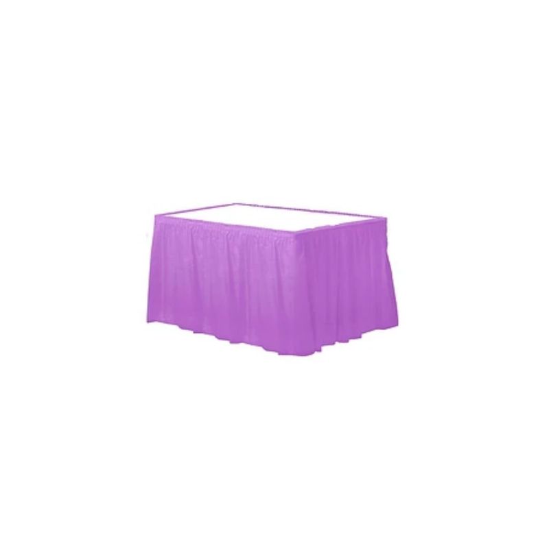 GENERICO - Faldón De Mesa Estampado Violeta Claro 73x426cm