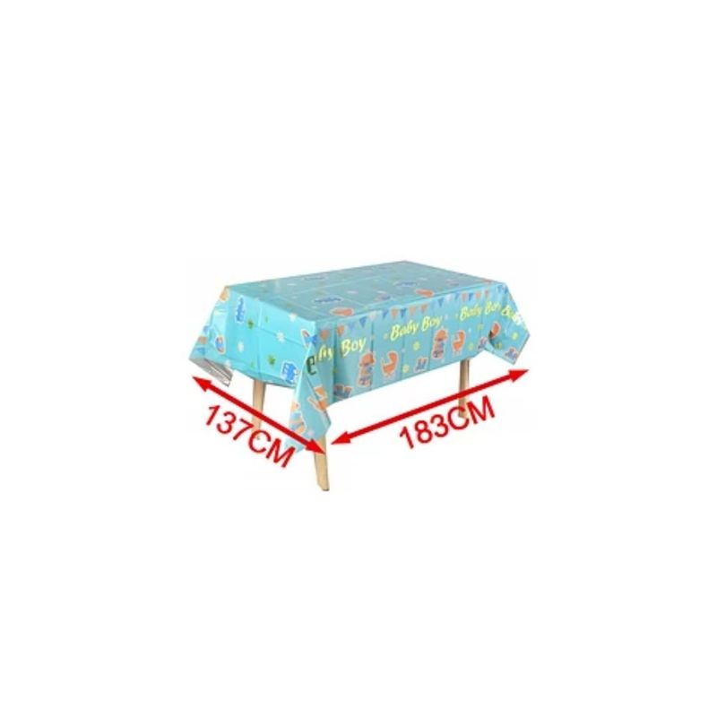 GENERICO - Mantel Plastico Baby Boy Azul 137x183cm