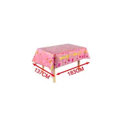 GENERICO - Mantel Plastico Baby Girl Rosa 137x183cm