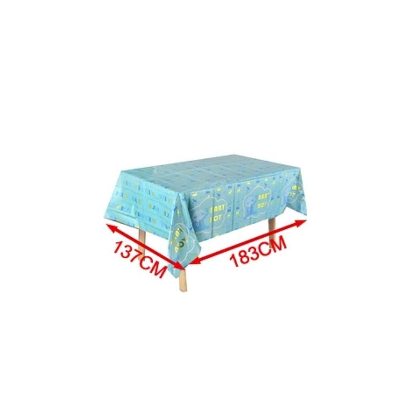 GENERICO - Mantel Plastico Baby Boy Azul 137x183cm