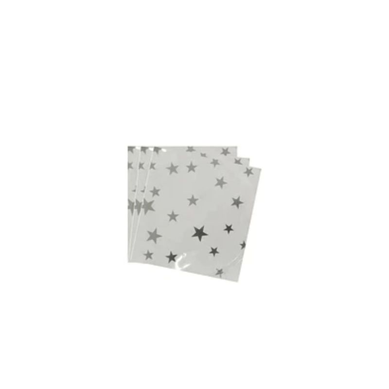 GENERICO - Servilletas De Papel Estrellas Plateadas 16pcs 33x33cm