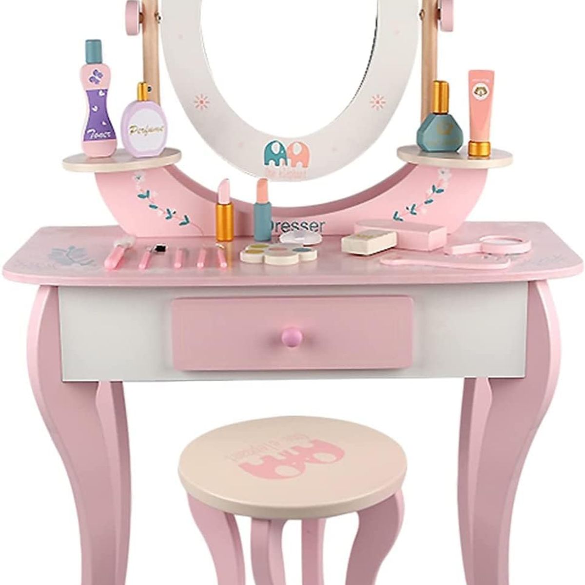 KUANGYE - Tocador Infantil Para Niñas Y Niños Rosado