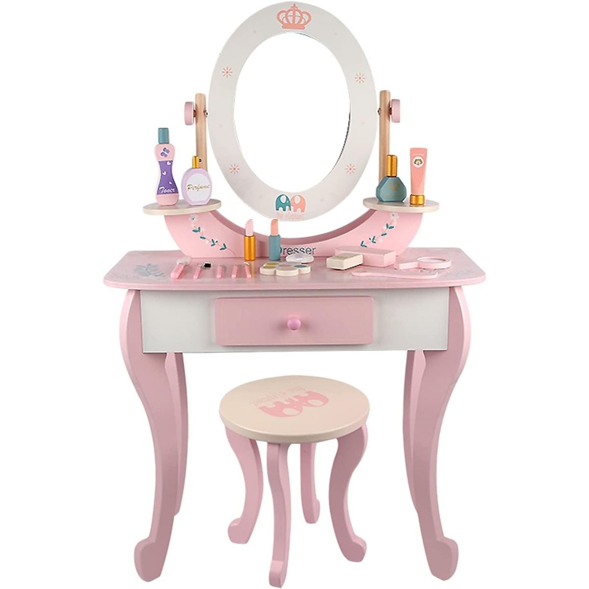 KUANGYE - Tocador Infantil Para Niñas Y Niños Rosado