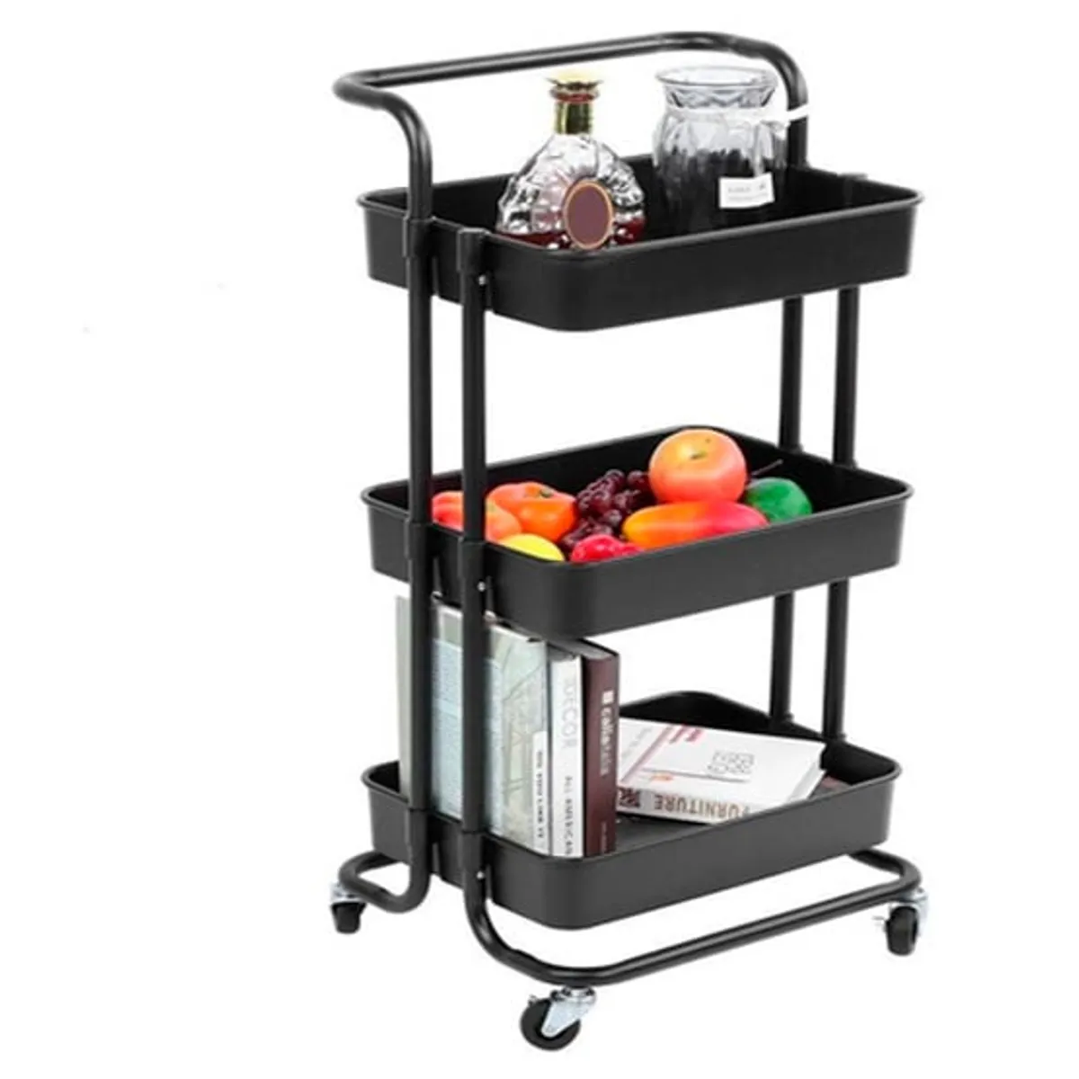 DEWINNER - Estante carro organizador 3 niveles con ruedas