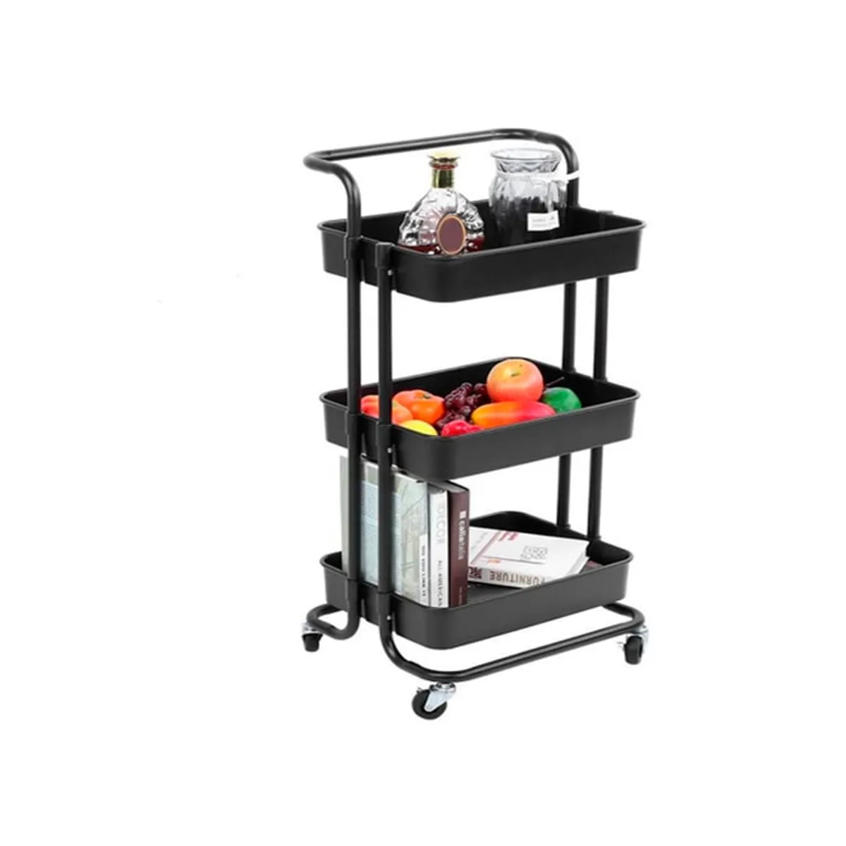 DEWINNER - Estante carro organizador 3 niveles con ruedas