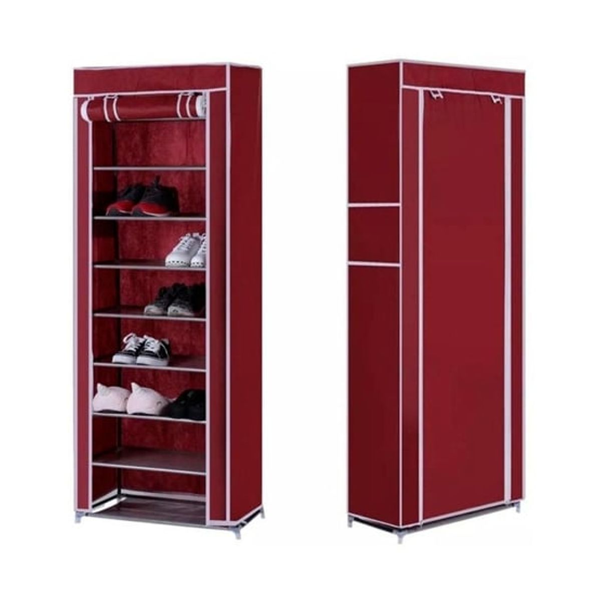 DEWINNER - Estante zapatero tela  multifuncion 9 niveles con cierre