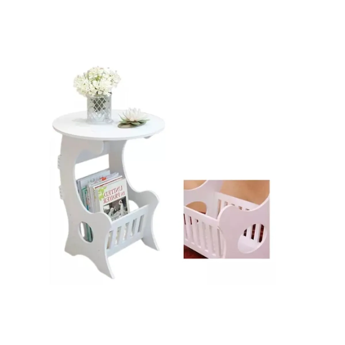 DEWINNER - Estante Mesa mueble revistero multiuso