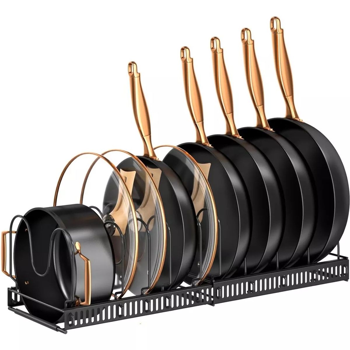 KUANGYE - Rack Organizador De Ollas Expandible Menaje Tablas Tapas