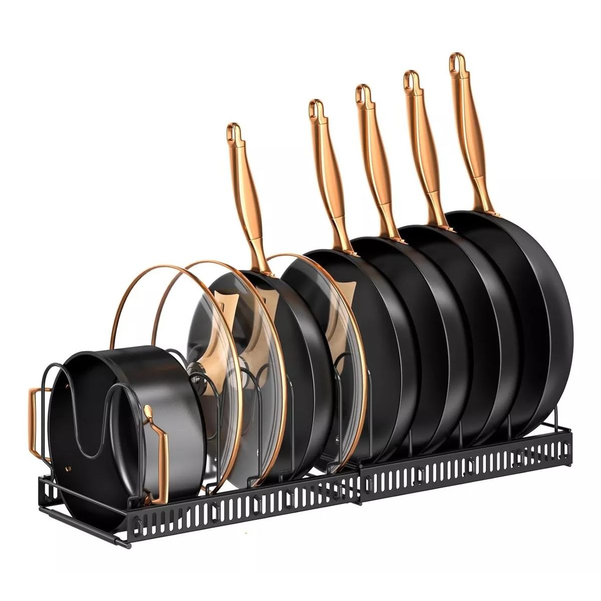 KUANGYE - Rack Organizador De Ollas Expandible Menaje Tablas Tapas