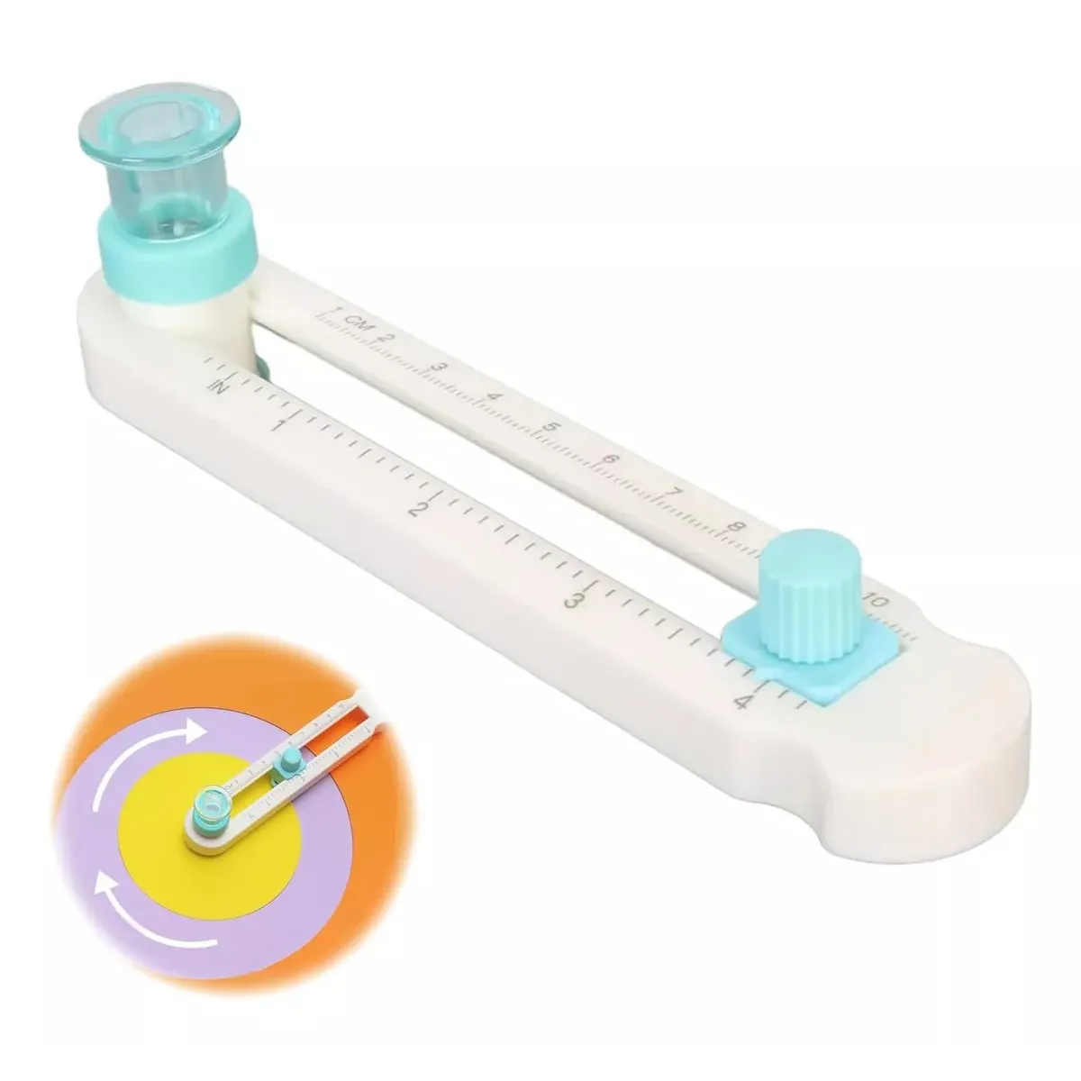 KUANGYE - Guillotina Cortador Circular De Papel De 1 A 10 Cm