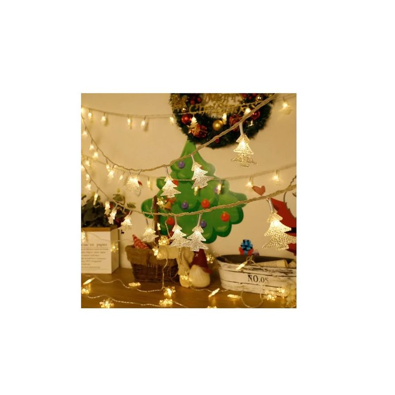 GENERICO - Guirnalda De Luces Navideñas Solares De 21 Metros Amarillo