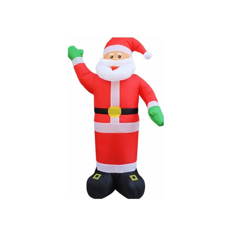 GENERICO - Adorno De Navidad Pascuero Inflable Santa Claus 1.80 Mts Red