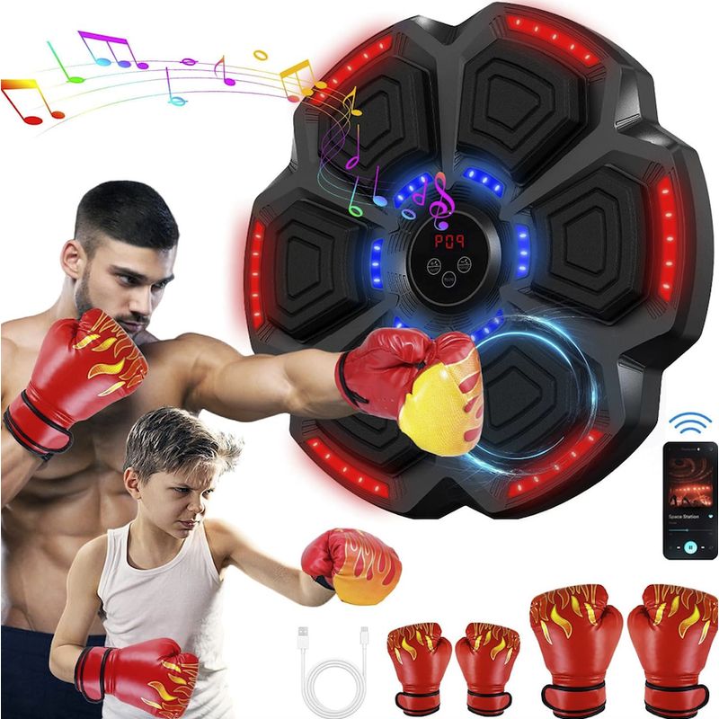 VERCI - Maquina De Boxeo Musical Entrenamiento Soporte Bluetooth