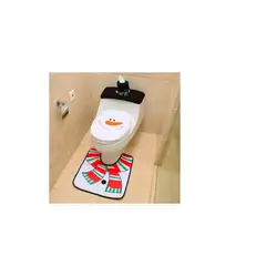 GENERICO - Set De Baño Muñeco De Nieve 3 Piezas Adorno Navidad Blanco