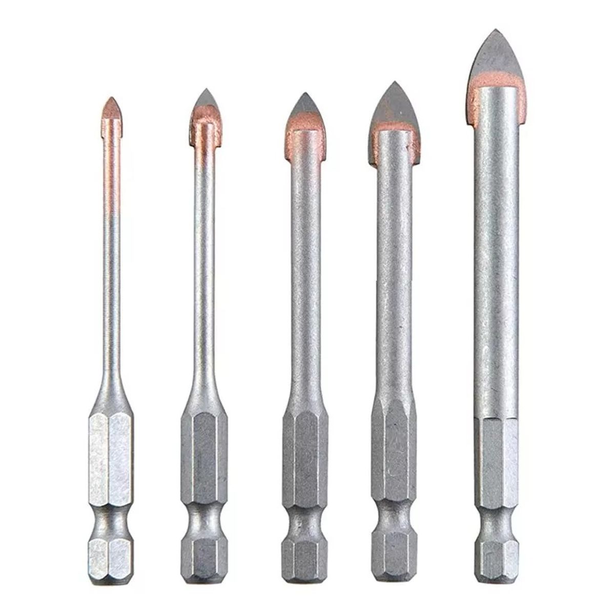 KUANGYE - Set Brocas Punta Flecha Ceramica Porcelanato Juego De 5 Uni