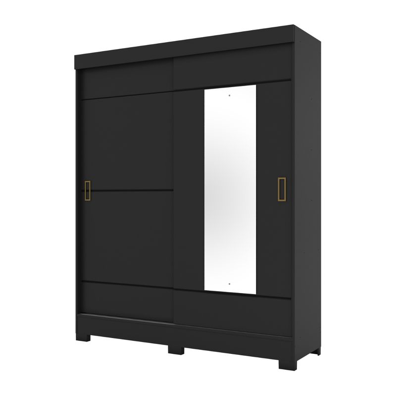 GENERICO - Closet 2 puertas corredizas negro Briz