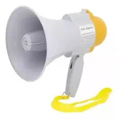 GENERICO - Megafono Portatil Grabador De Voz Sirena 200mt Recargable
