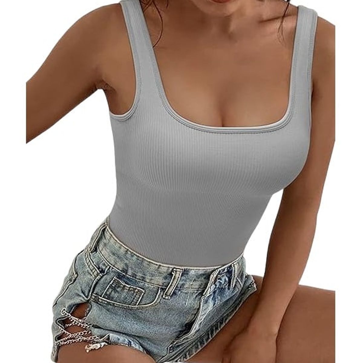 GARSIL - Body Casual Deportivo Reductor De Cintura Para Mujer - Espalda Cerrada