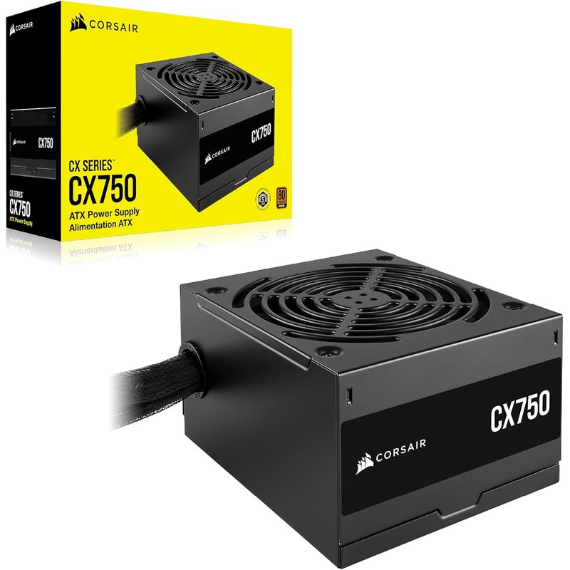 CORSAIR - Fuente de Poder 750W Corsair CX750, Certificación 80 PLUS Bronze