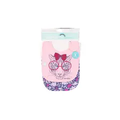 BAMBINO - Set 2 Baberos De Algodón Impermeables Rosa Tigre