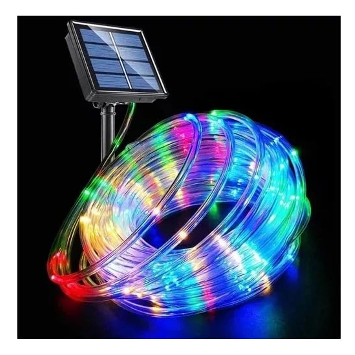 GENERICO - Manguera Tubo Led Solar Tubo Flexible 10 Metros Multicolor