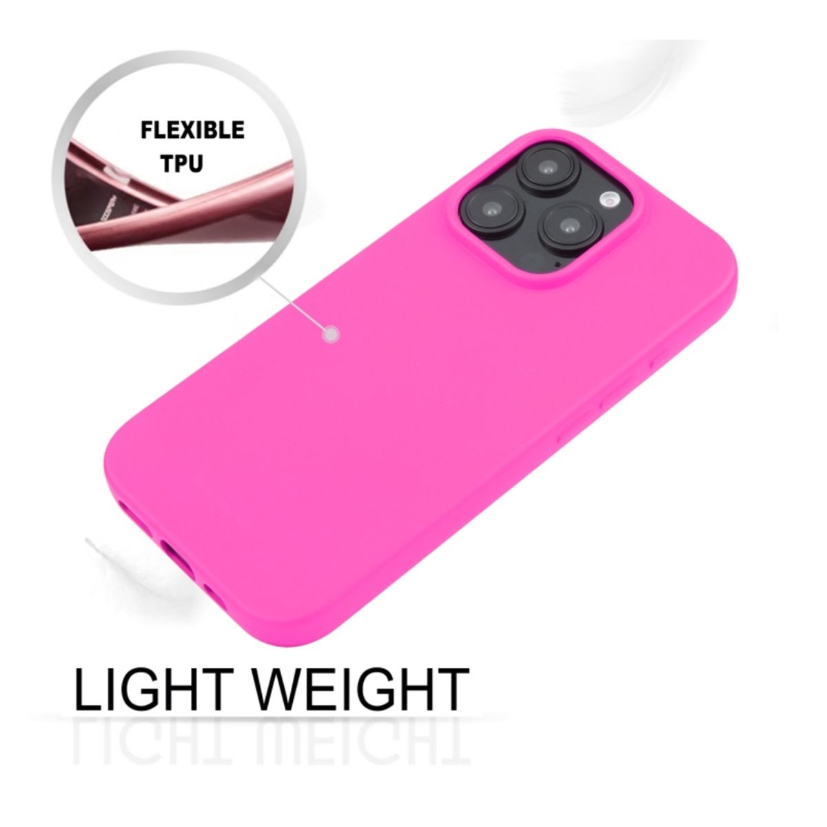 JOIGO - Carcasa Lamina Vidrio Para iPhone 16 Pro Fucsia