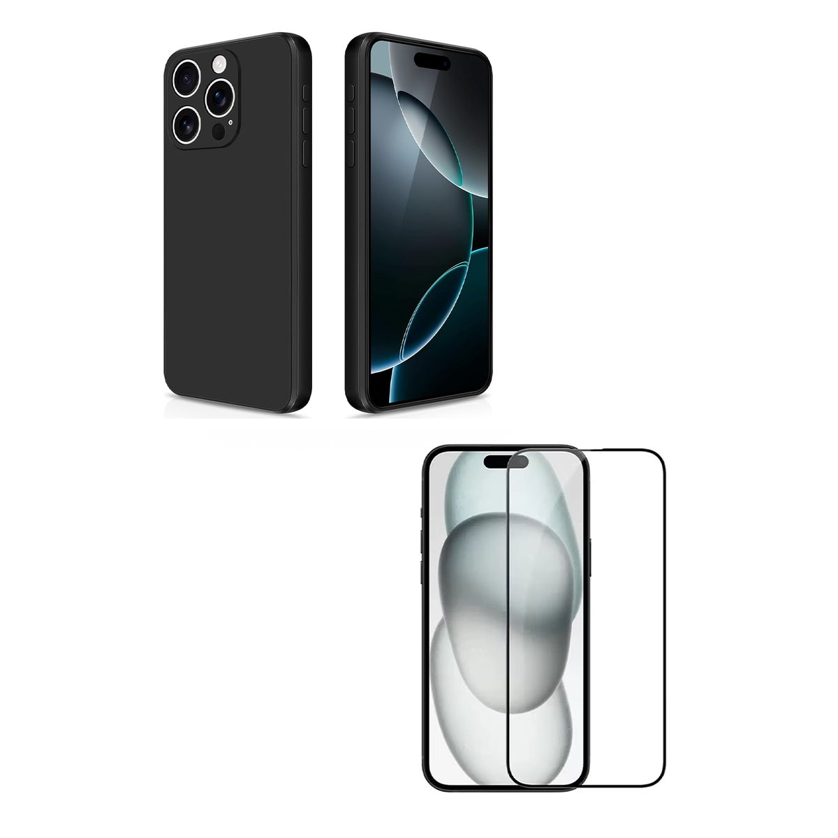 JOIGO - Carcasa Lamina Vidrio Para iPhone 16 Pro Negro