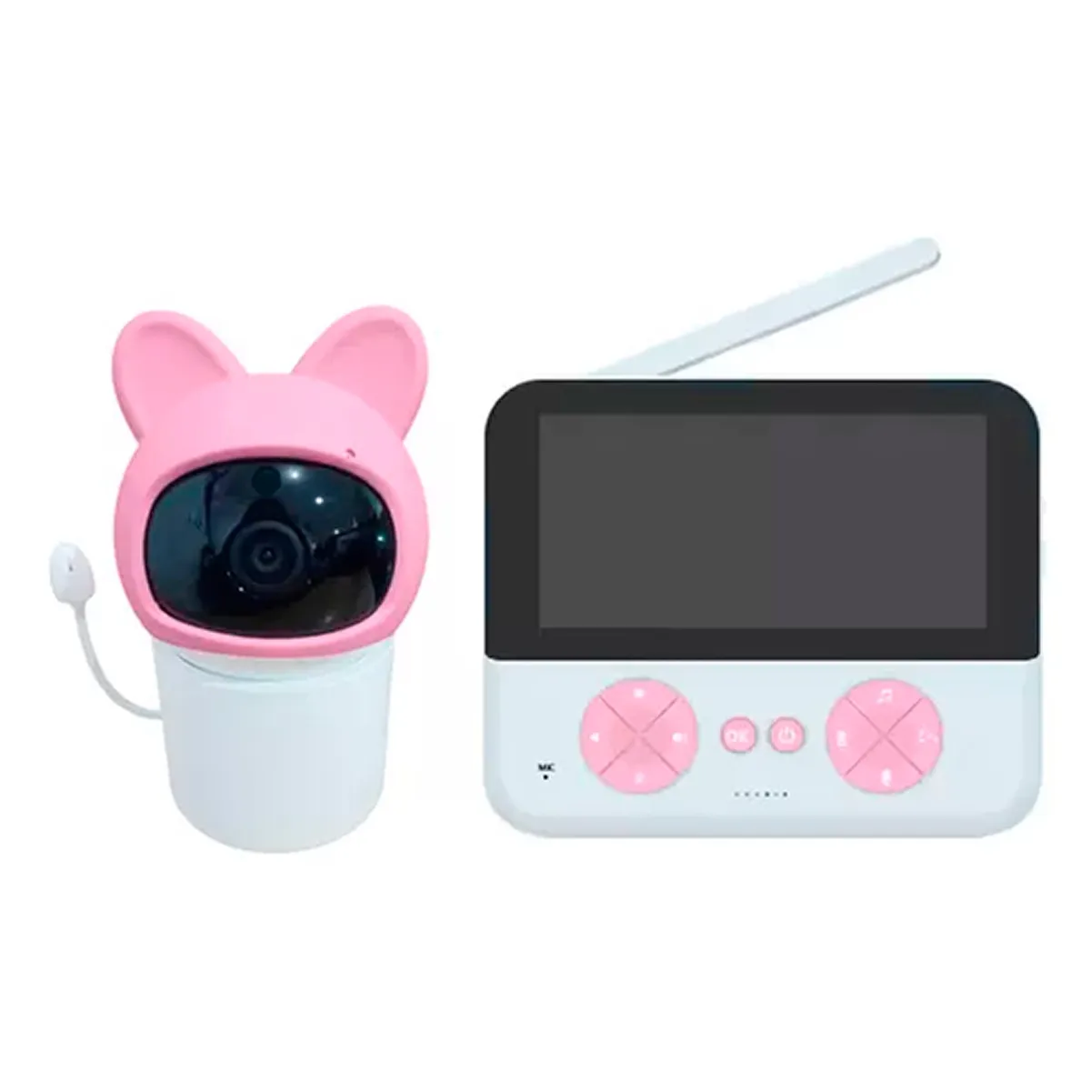 OFERTABKN - Cámara Monitor Vigilancia Nocturna Para Bebes Con Micrófono Rosa