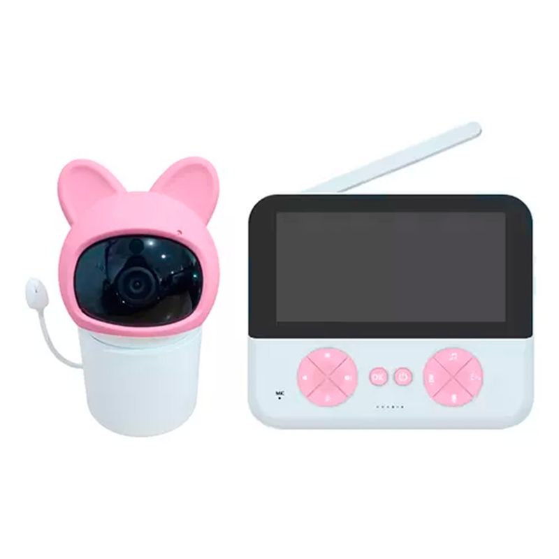 OFERTABKN - Cámara Monitor Vigilancia Nocturna Para Bebes Con Micrófono Rosa
