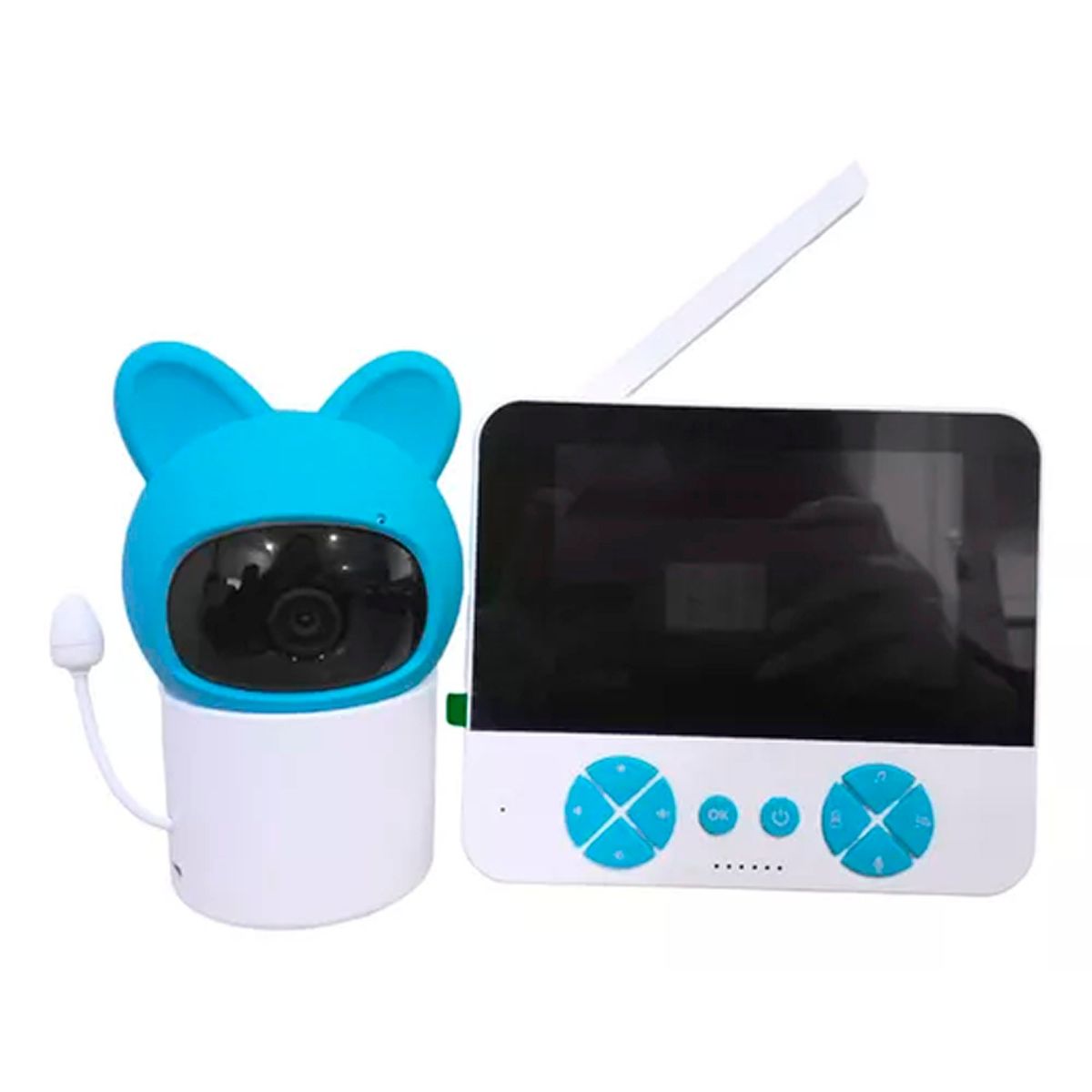 OFERTABKN - Cámara Monitor Vigilancia Nocturna Para Bebes Con Micrófono Celeste