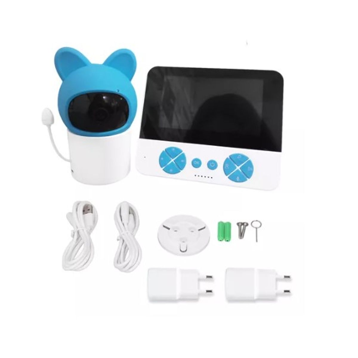 OFERTABKN - Cámara Monitor Vigilancia Nocturna Para Bebes Con Micrófono Celeste