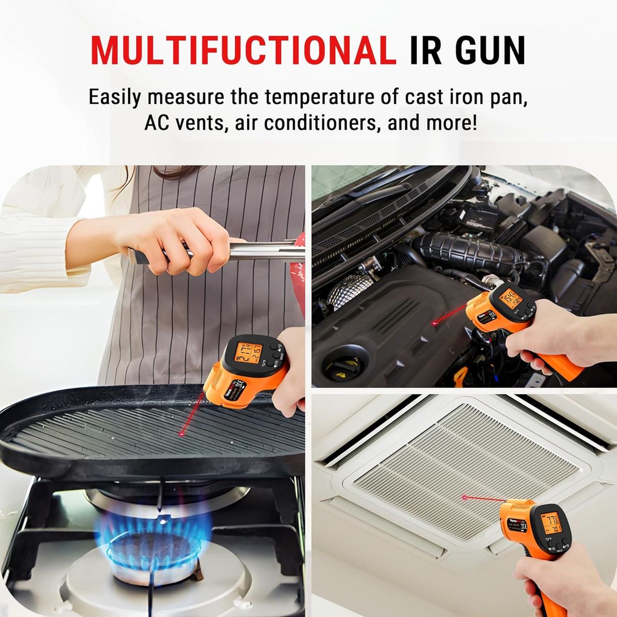 OEM - Termometro Pistola Infrarroja Thermopro Industrial Cocina