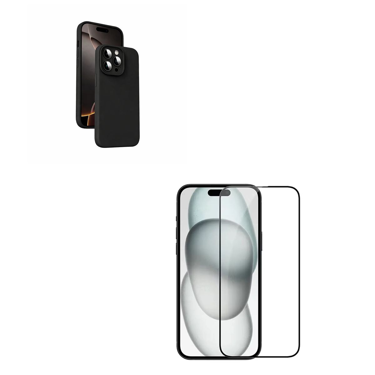 JOIGO - Carcasa Lamina Vidrio Para iPhone 16 Pro Max Negro