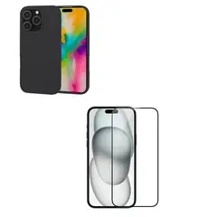JOICO - Carcasa Lamina Vidrio Para iPhone 16 Pro Max Negro