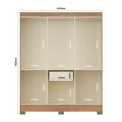 VEKKAHOME - CLOSET ROMA LIGHT 6P