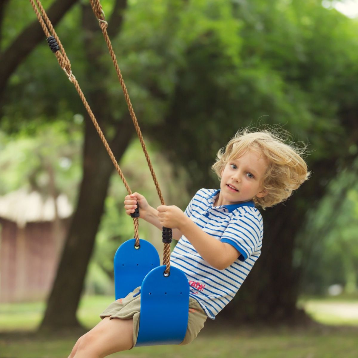 HOBBY MARKET - Columpio Azul con cuerda